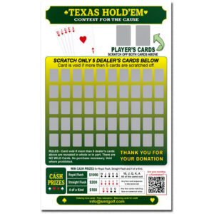 SMT Poker Scratch & Win fundraising cards